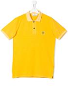 Stone Island Junior Yellow Logo Polo Shirt