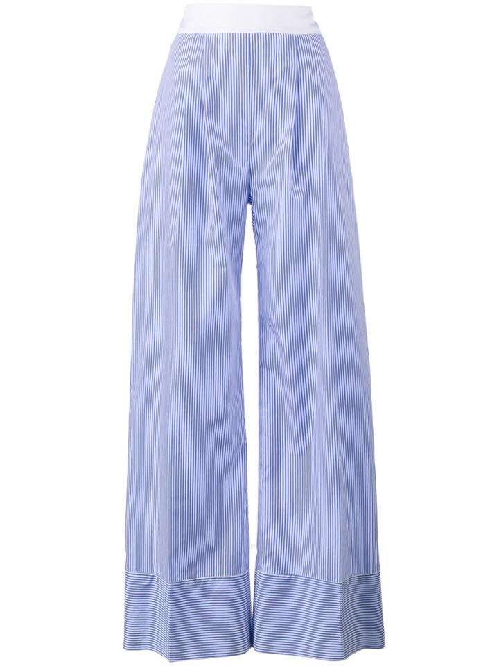 Michael Lo Sordo High-rise Striped Trousers - Blue