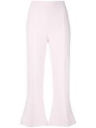 Antonio Berardi Crop Flare Trousers - Pink & Purple