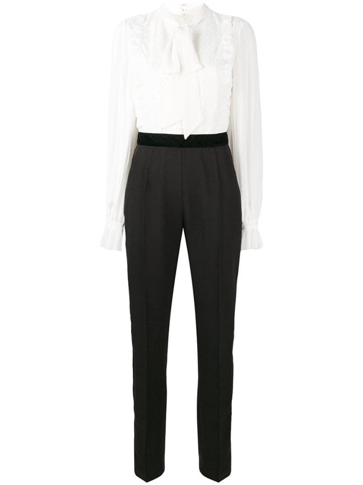 Perseverance London Pussybow Jumpsuit - Black