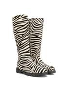 Gallucci Kids Zebra Print Boots - White