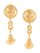 Chanel Pre-owned 1995 Cc Bell Earrings - Gold