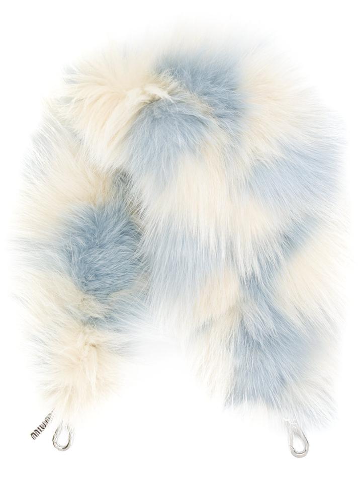 Miu Miu Fur Bag Strap - Blue