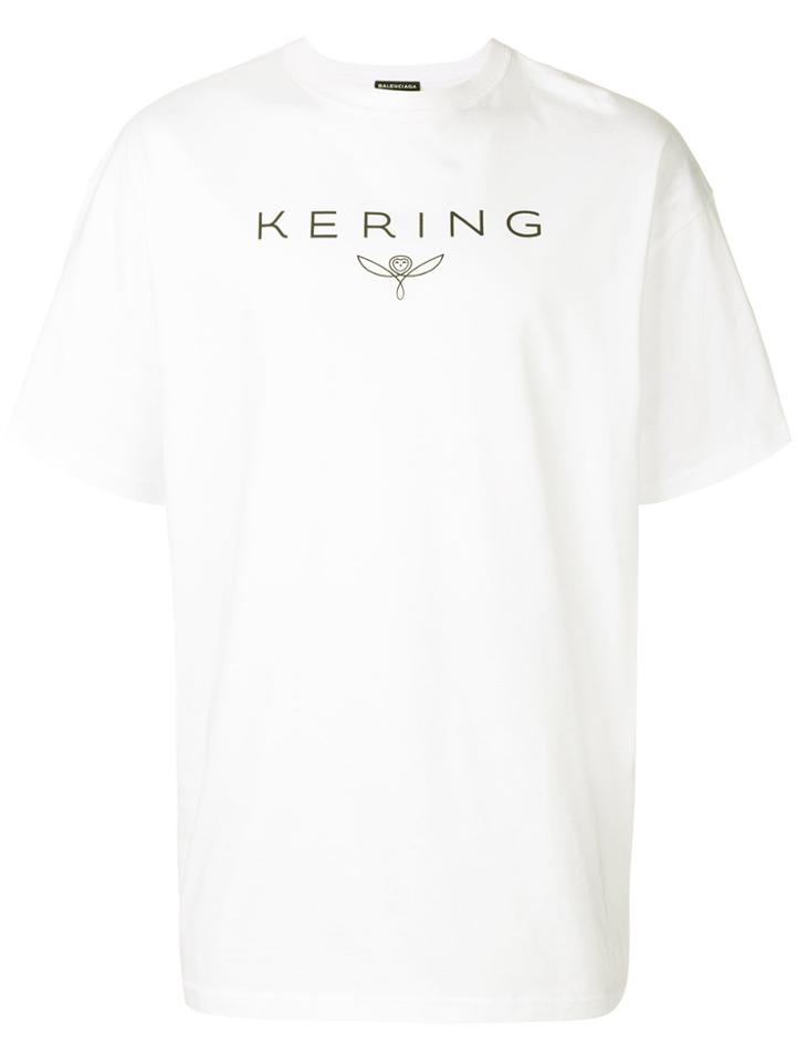 Balenciaga Kering Print T-shirt - White