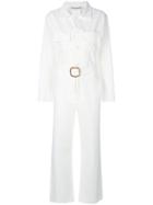 Cherevichkiotvichki Belted Utility Jumpsuit - White