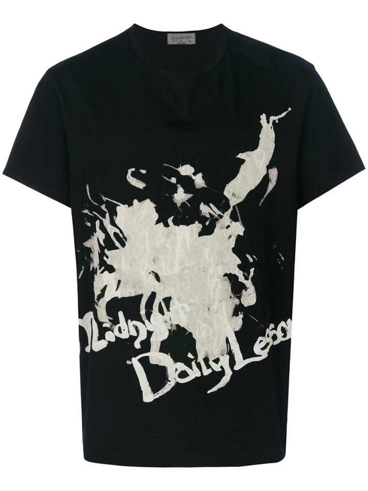 Yohji Yamamoto Splash Print T-shirt - Black