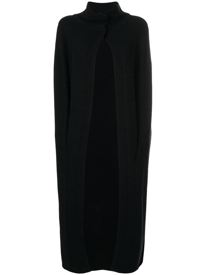Stefano Mortari Knitted Cape - Black