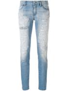 Just Cavalli Distressed Straight Jeans - Blue