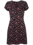 Saint Laurent Star Print Shift Dress, Women's, Size: 38, Black, Viscose/silk