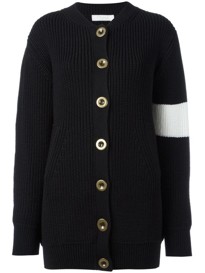Chloé Oversized Cardigan, Women's, Size: Xs, Black, Virgin Wool