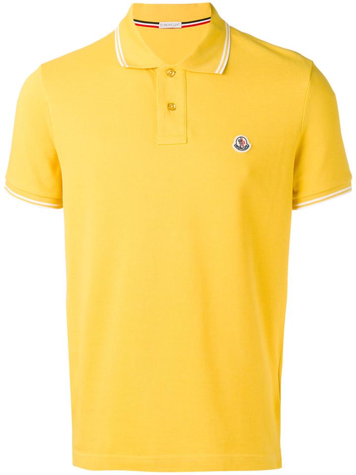 Moncler Classic Polo Shirt, Men's, Size: Medium, Yellow/orange, Cotton