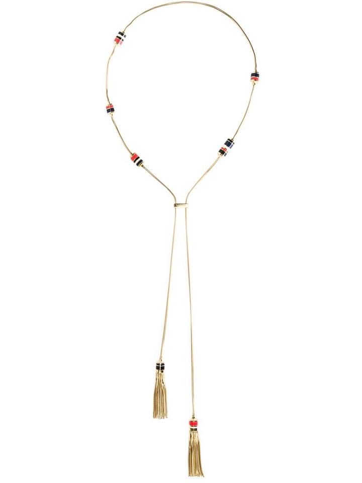 Lanvin Tassel Pendant Necklace, Women's, Metallic