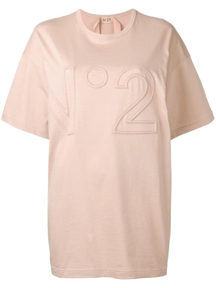 No21 Oversized Logo Blouse - Nude & Neutrals