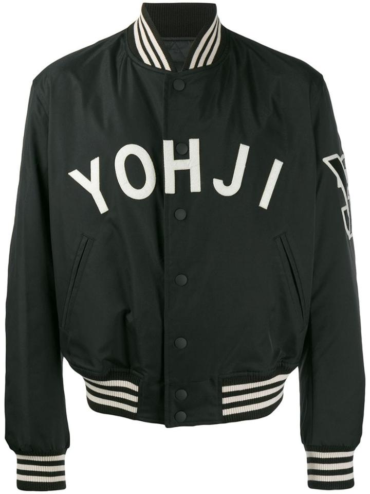 Y-3 Yohji Embroidered Bomber Jacket - Black