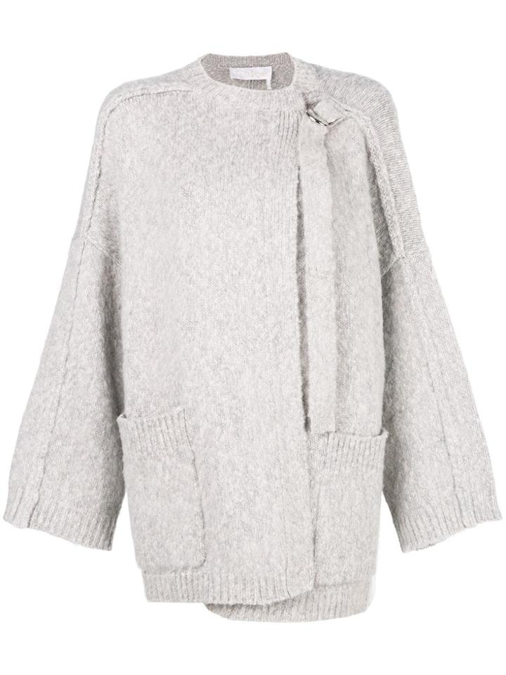 Chloé Chunky Cardi-coat - Grey