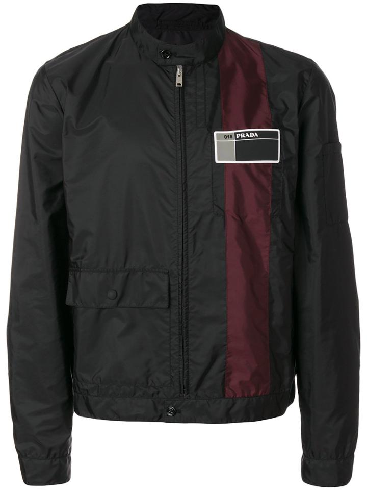 Prada Striped Lightweight Jacket - Black