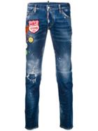 Dsquared2 Embroidered Clement Jeans - Blue