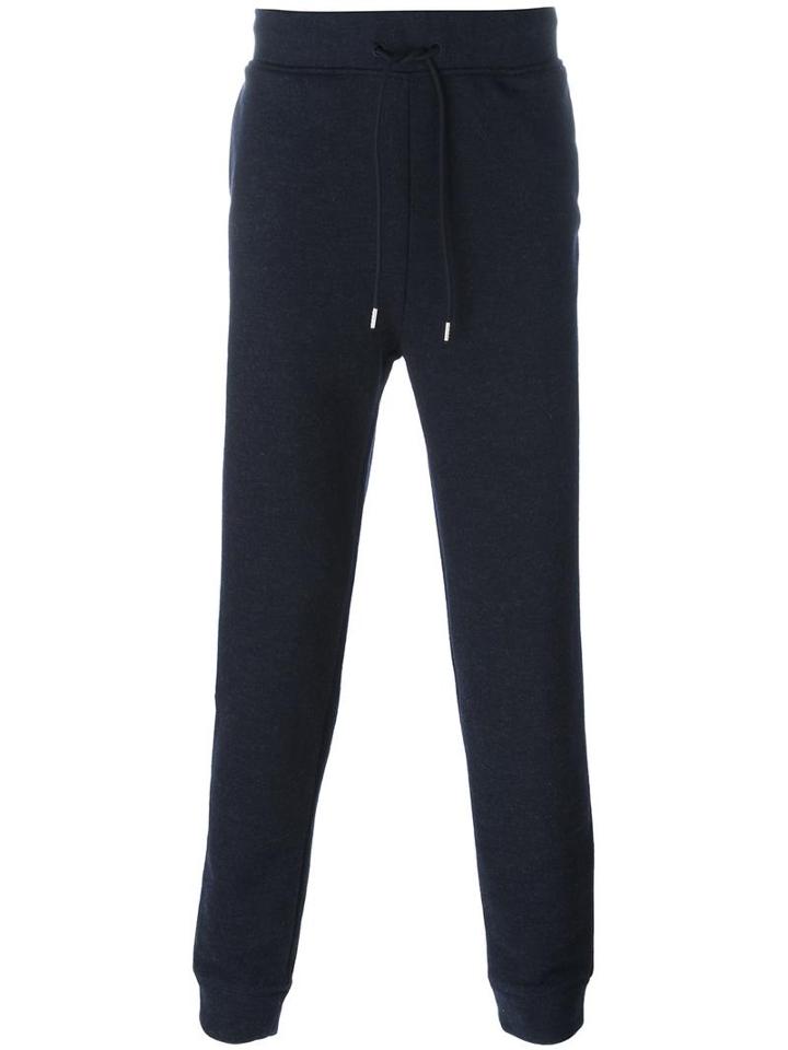 A.p.c. Drawstring Track Pants, Men's, Size: Small, Blue, Wool/cotton