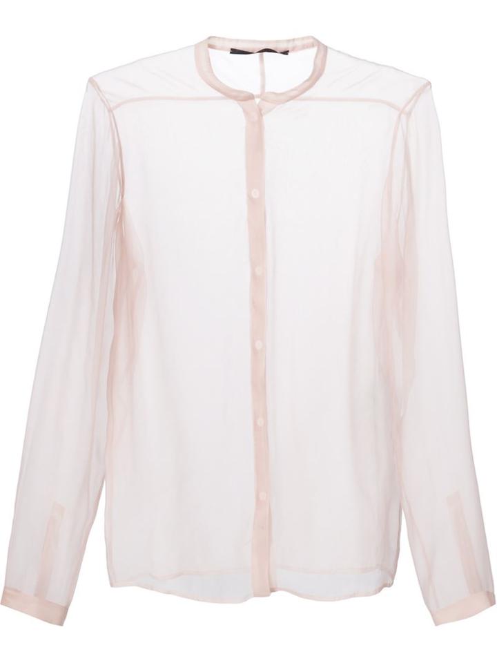 Haider Ackermann Sheer Button-up Shirt, Women's, Size: 38, Nude/neutrals, Silk