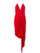 Alexandre Vauthier Draped Short Dress, Women's, Size: 36, Red, Viscose/spandex/elastane
