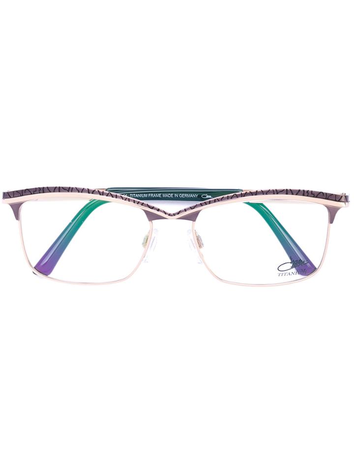 Cazal Rectangle Frame Glasses - Green