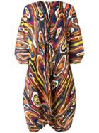 Pleats Please By Issey Miyake Oversized Printed Jacket - Orange