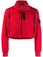 Stone Island Shadow Project Cropped Fitted Jacket - Red