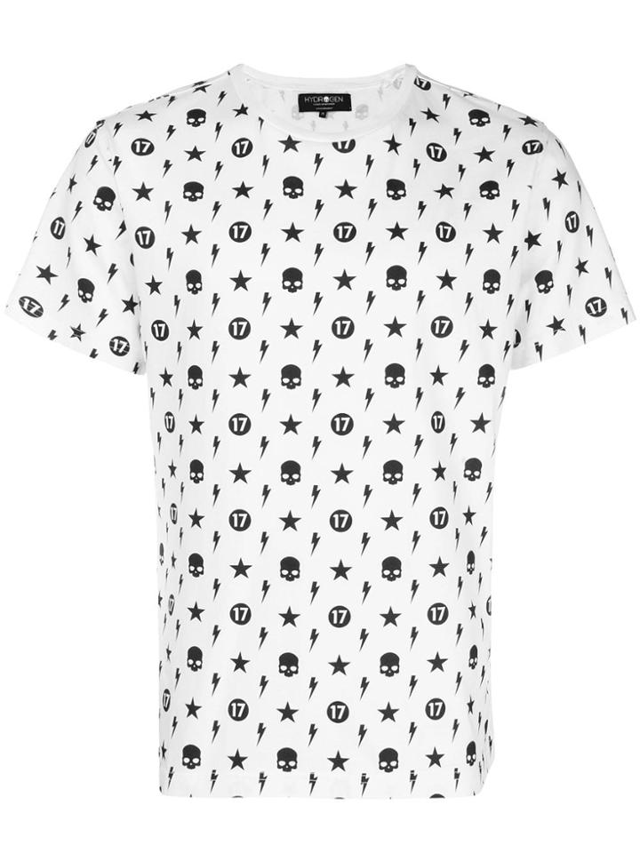 Hydrogen Punk Pattern T-shirt - White