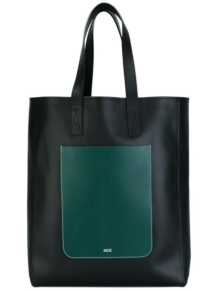 Ami Alexandre Mattiussi - Tote Bag - Men - Leather - One Size, Black, Leather