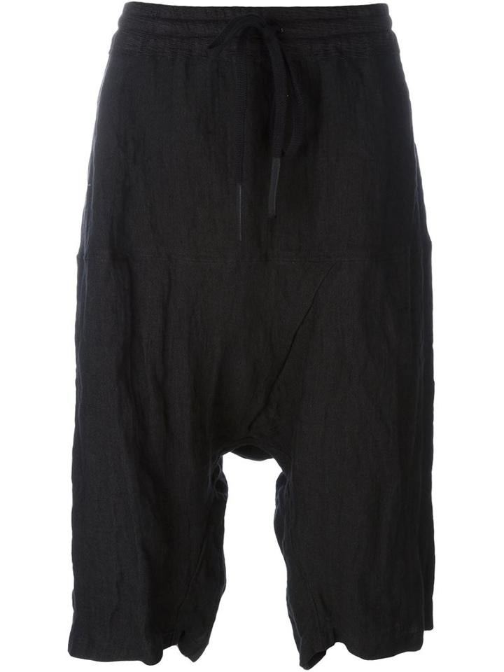 Lost & Found Ria Dunn Drawstring Drop-crotch Shorts, Men's, Size: S, Black, Hemp/cotton/steel/spandex/elastane