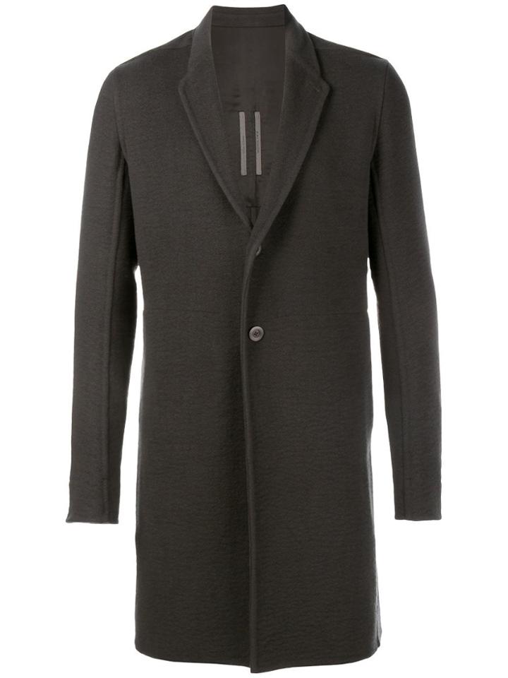 Rick Owens Single Breasted Coat - Grey