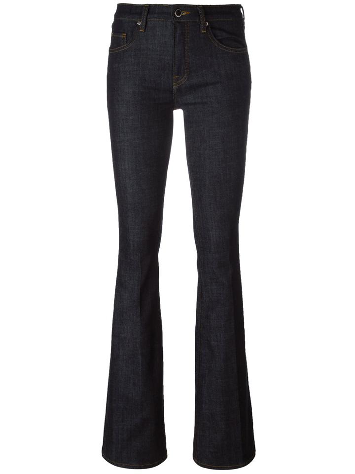 Victoria Victoria Beckham Stretch Flared Jeans, Women's, Size: 26, Blue, Cotton/polyester/spandex/elastane