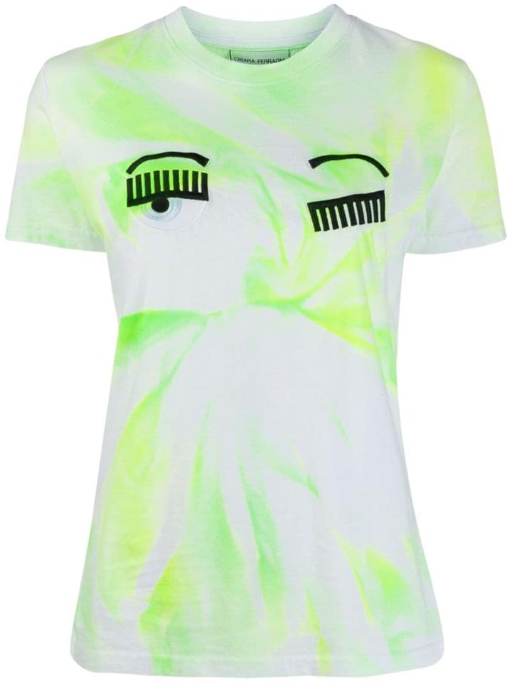 Chiara Ferragni Tie-dye Wink T-shirt - Yellow