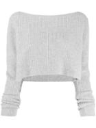 Le Kasha Cannes Cropped Jumper - Grey