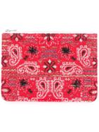 Coohem Knit Tweed Bandana Pouch - Red