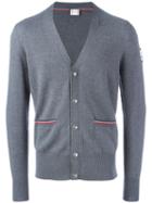 Moncler Gamme Bleu V-neck Cardigan, Men's, Size: Large, Grey, Virgin Wool