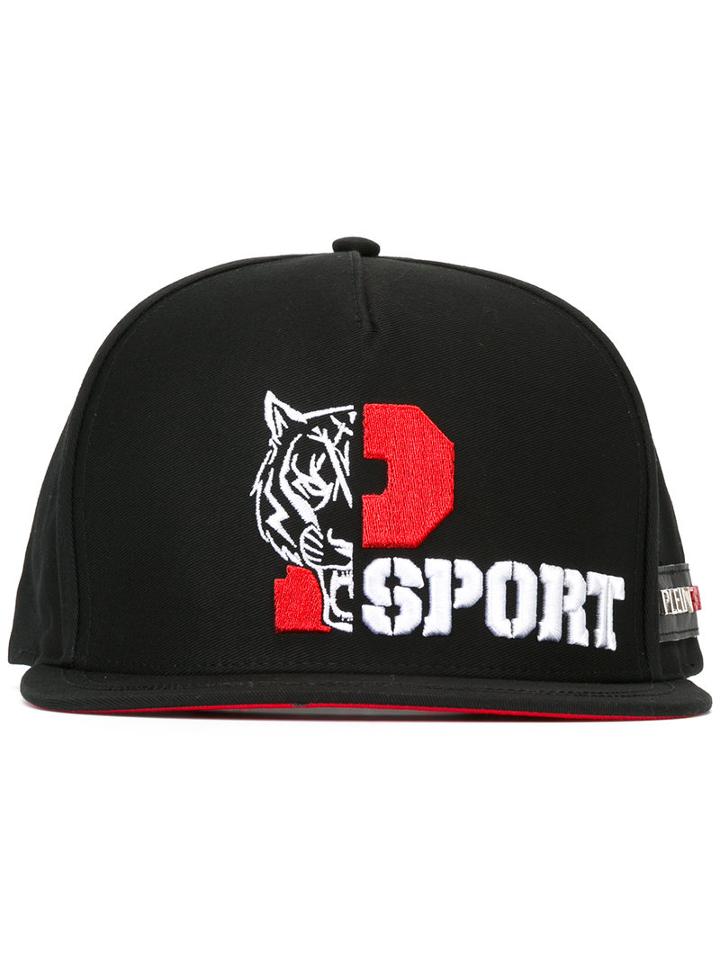 Plein Sport Tiger Embroidered Cap, Men's, Black, Cotton/polyester