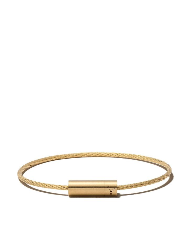 Le Gramme 18kt Yellow Brushed Gold 11 Grammes Cable Bracelet - Yellow