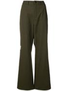 Han Kj0benhavn Plain Flared Trousers - Green