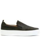 Lardini Checked Slip On Sneakers - Green