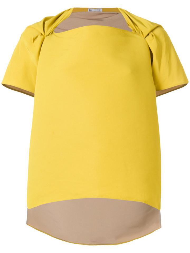 Maticevski Asymmetric Boxy Blouse - Yellow & Orange