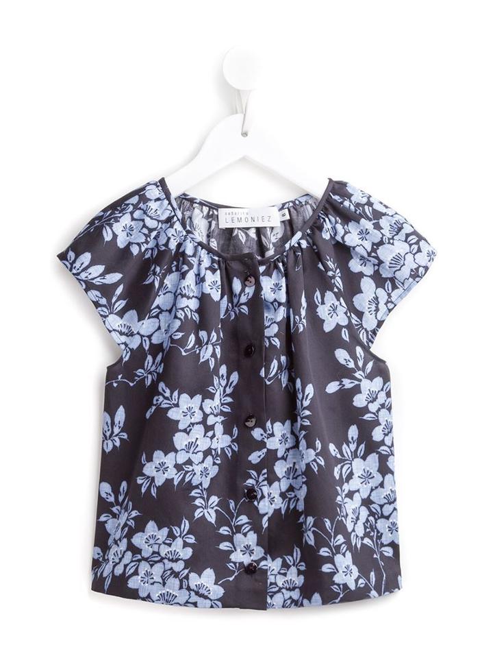 Señorita Lemoniez Floral Print 'rutland' Blouse, Girl's, Size: 8 Yrs, Blue