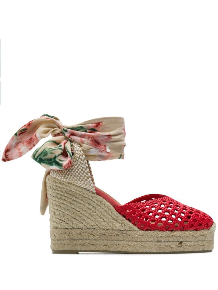 Castañer Camila Wedge Espadrilles - Red