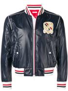 Thom Browne Ribbed Satin Tech Blouson - Blue