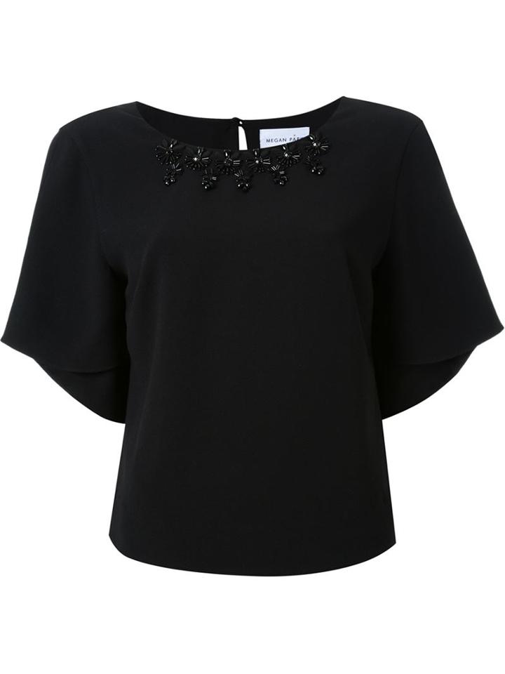 Megan Park Jet Cape Sleeved Top