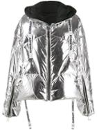 Khrisjoy Metallic Puffer Jacket - Silver