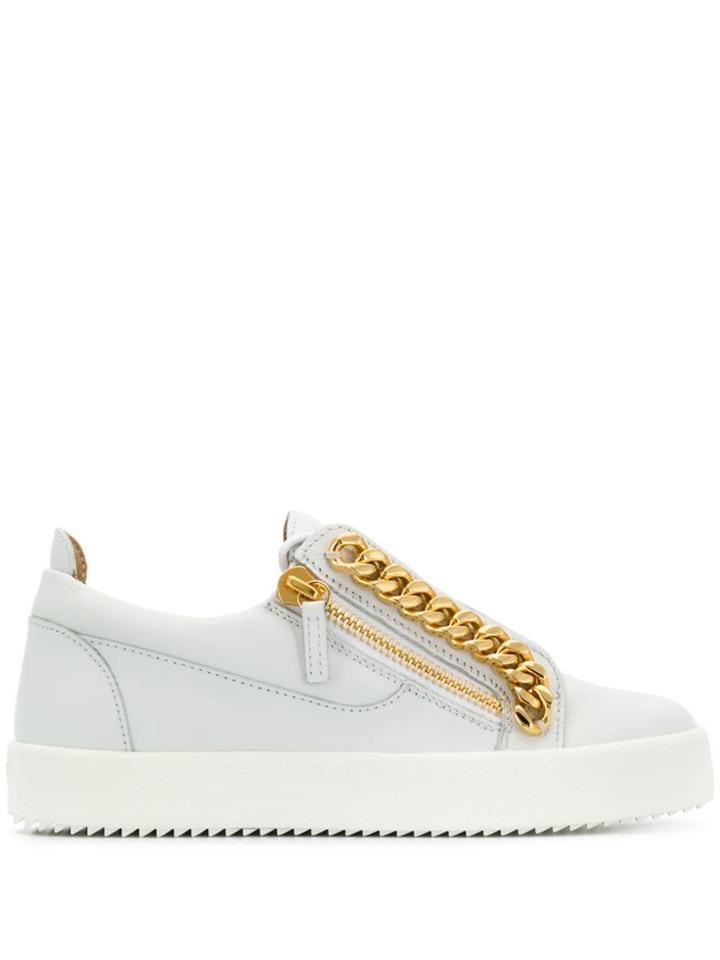 Giuseppe Zanotti Chain Detail Low Top Sneakers - White