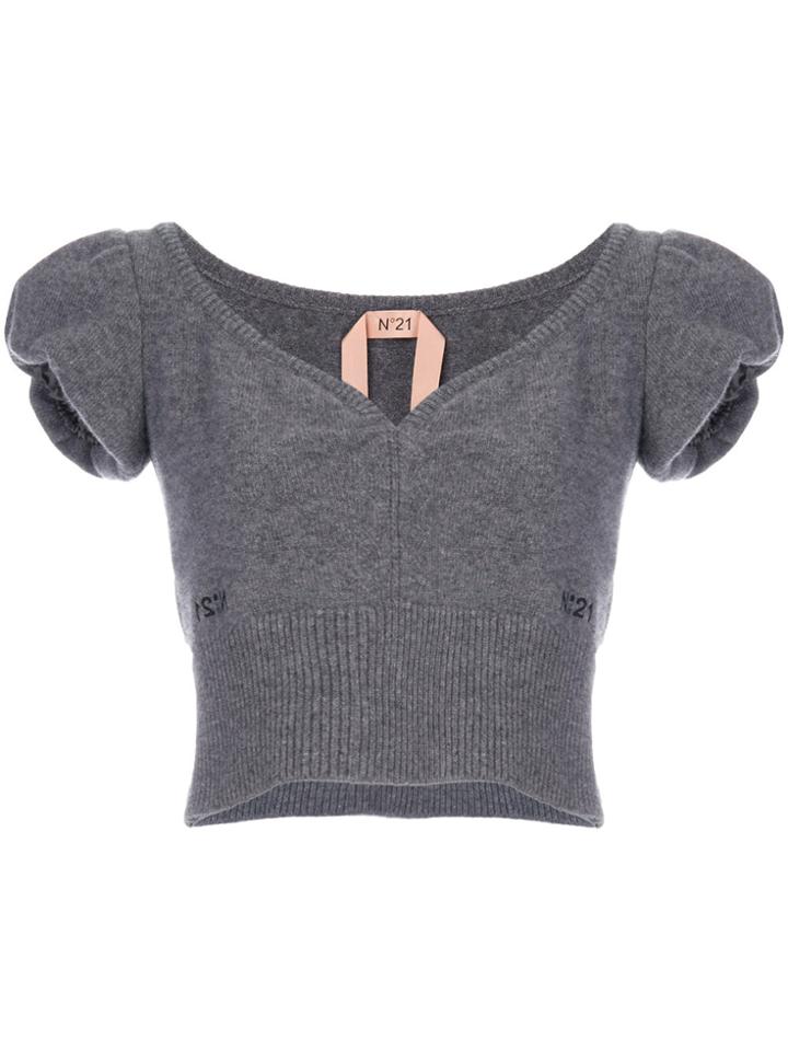 No21 Ballerina Style Knit Top - Grey