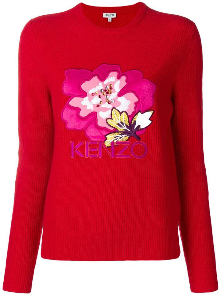 Kenzo Indonesian Flower Jumper - Red