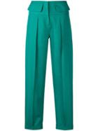 Victoria Victoria Beckham Tailored High-waisted Trousers - Green